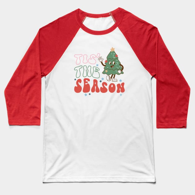 Tis The Season - Cute Christmas Baseball T-Shirt by qpdesignco
